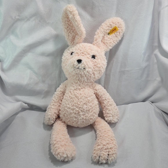 Steiff Cuddly Friends Candy Pink Rabbit Plush Stuffed Toy Curly 17 Inch - Picture 10 of 10